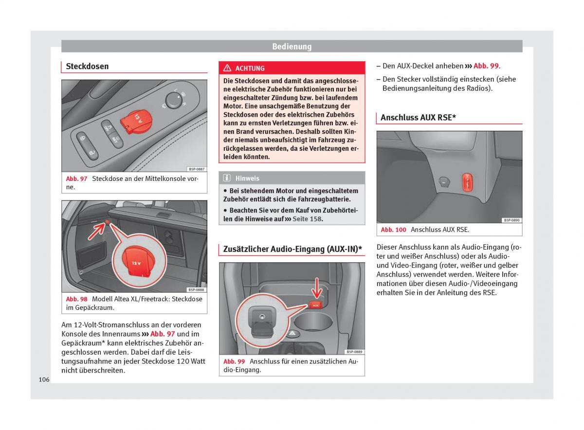 Seat Altea Handbuch / page 108