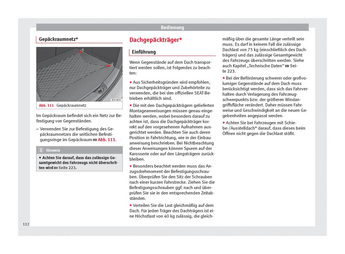 Seat Altea Handbuch / page 114