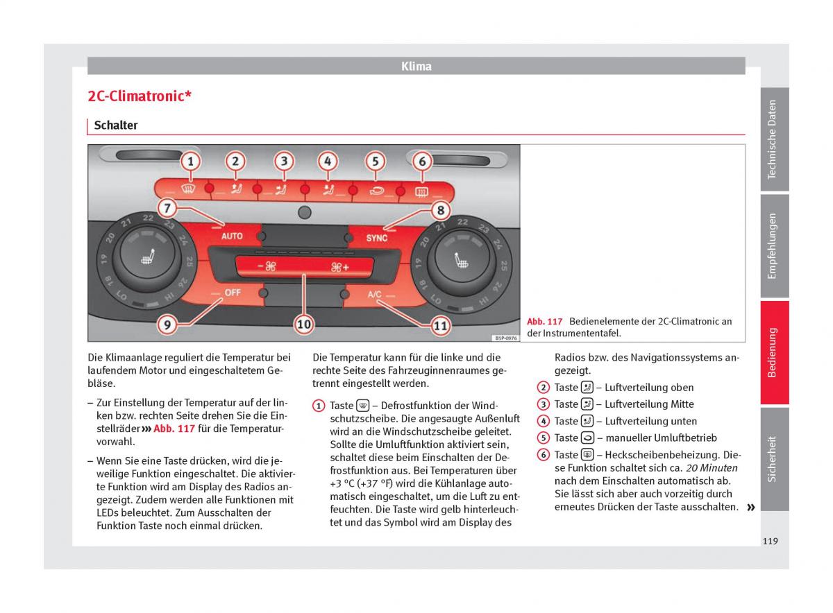 Seat Altea Handbuch / page 121