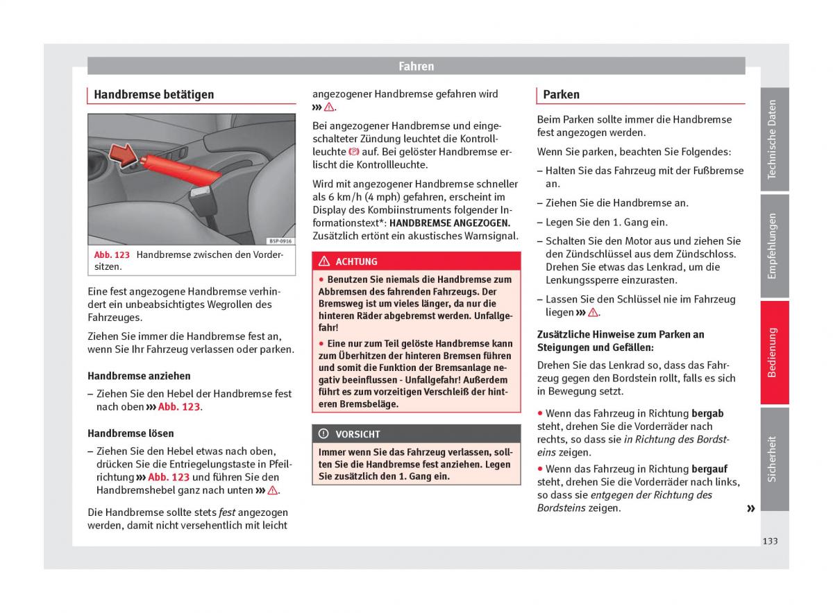 Seat Altea Handbuch / page 135