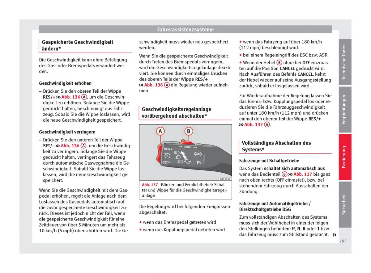 Seat Altea Handbuch / page 155