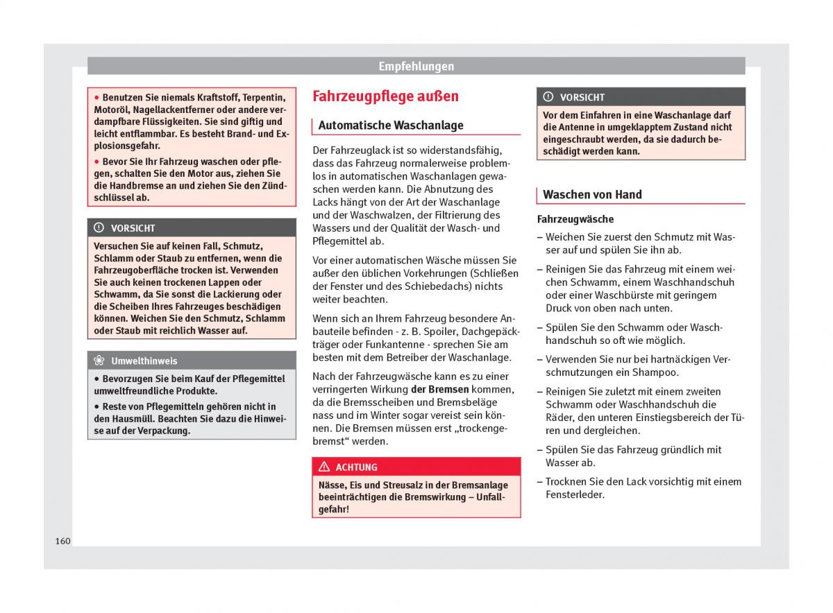 Seat Altea Handbuch / page 162