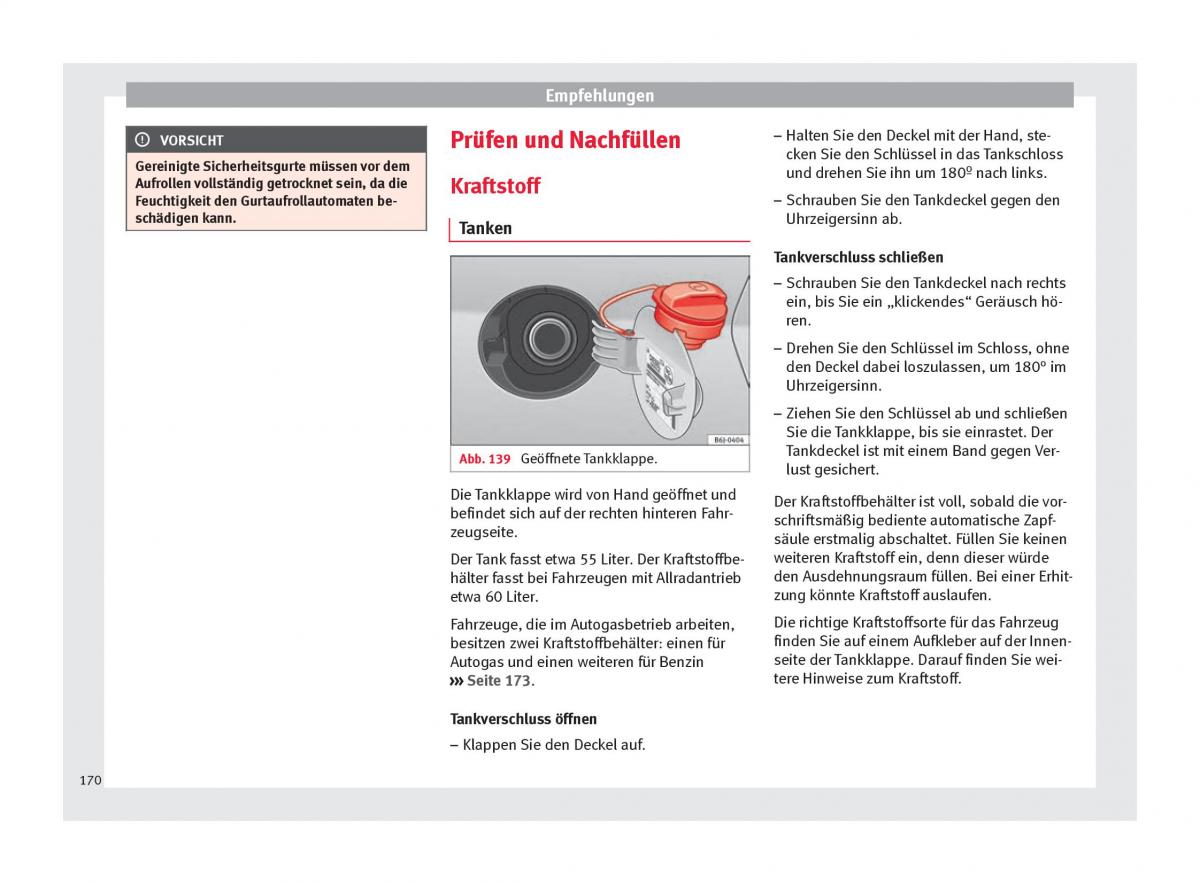 Seat Altea Handbuch / page 172