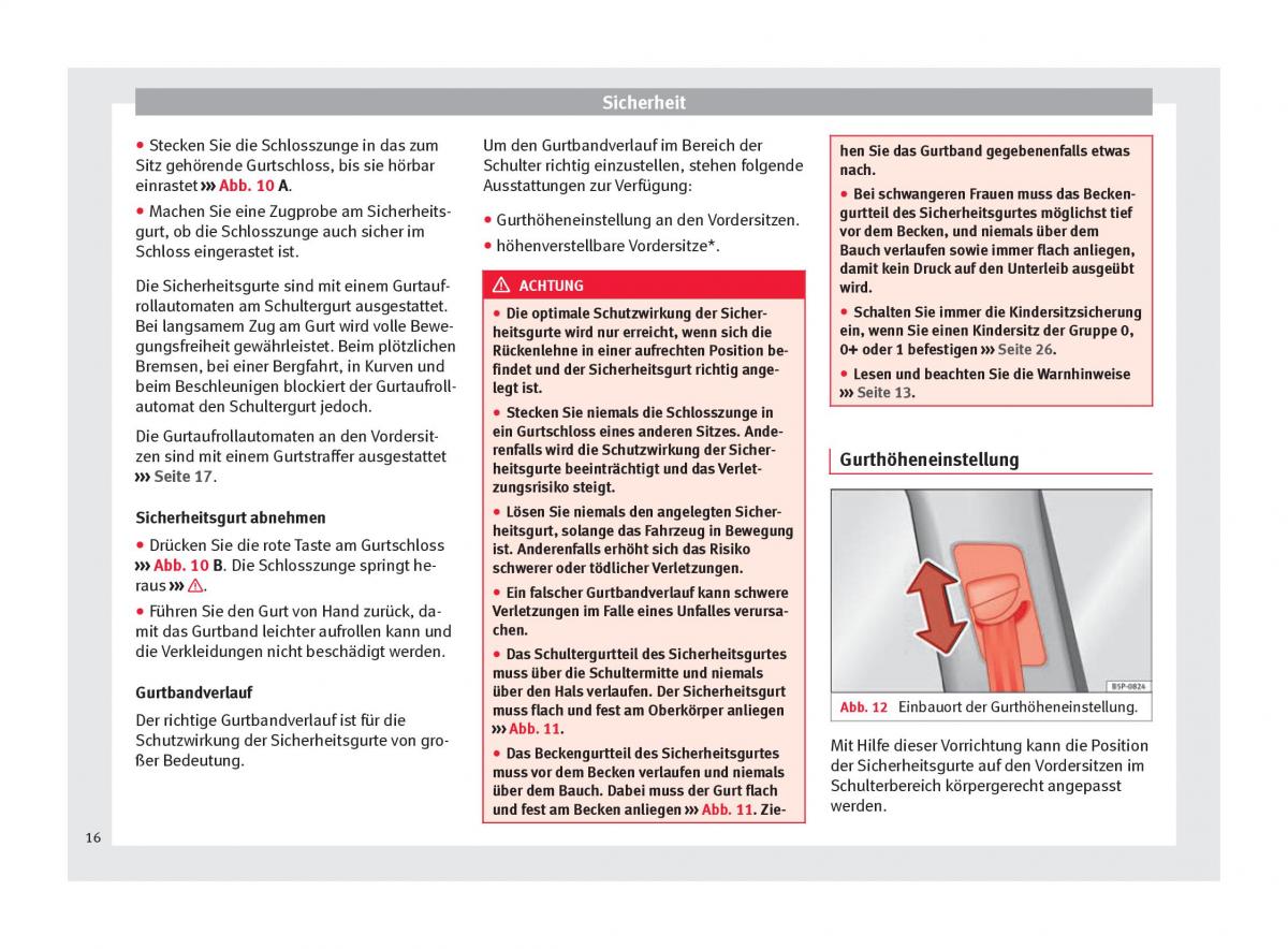 Seat Altea Handbuch / page 18