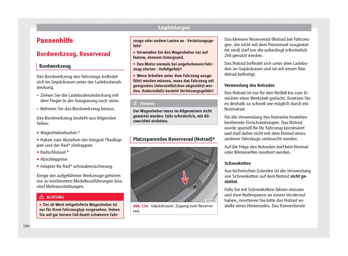 Seat Altea Handbuch / page 198