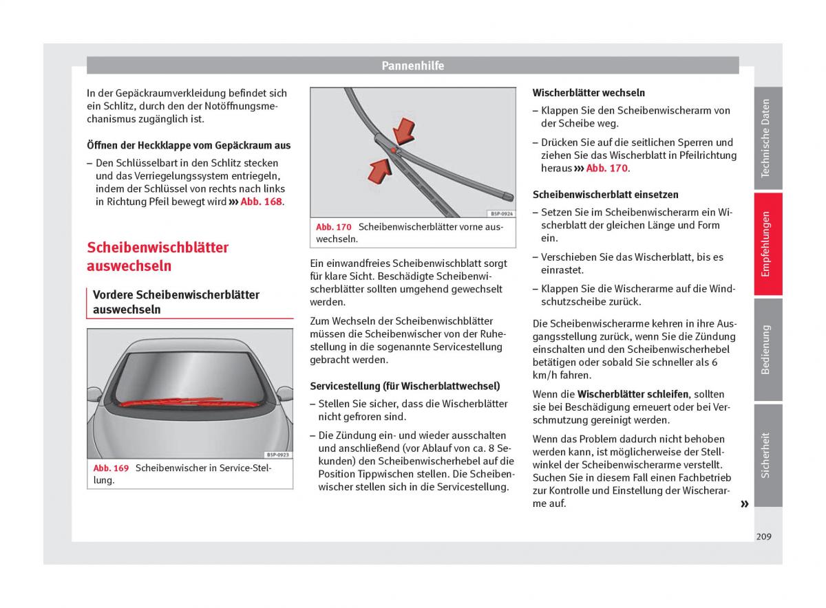 Seat Altea Handbuch / page 211