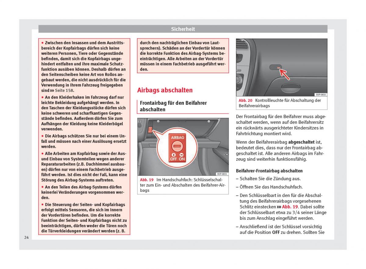 Seat Altea Handbuch / page 26