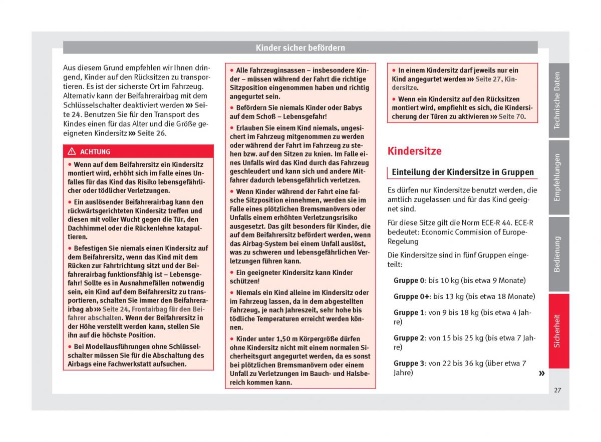 Seat Altea Handbuch / page 29