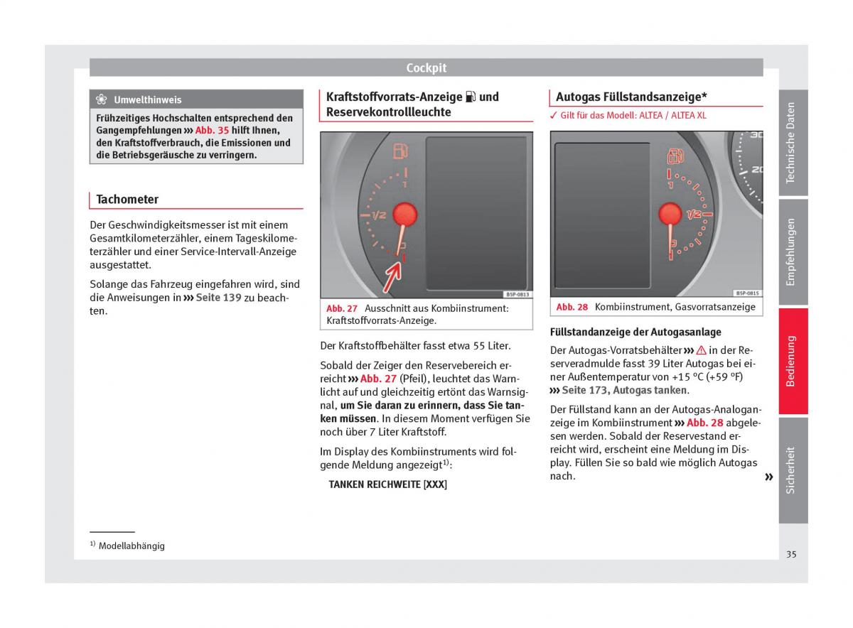 Seat Altea Handbuch / page 37