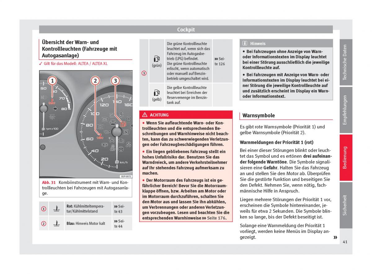 Seat Altea Handbuch / page 43