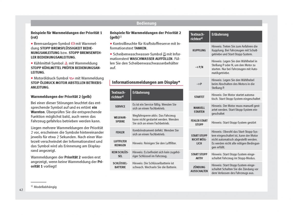 Seat Altea Handbuch / page 44