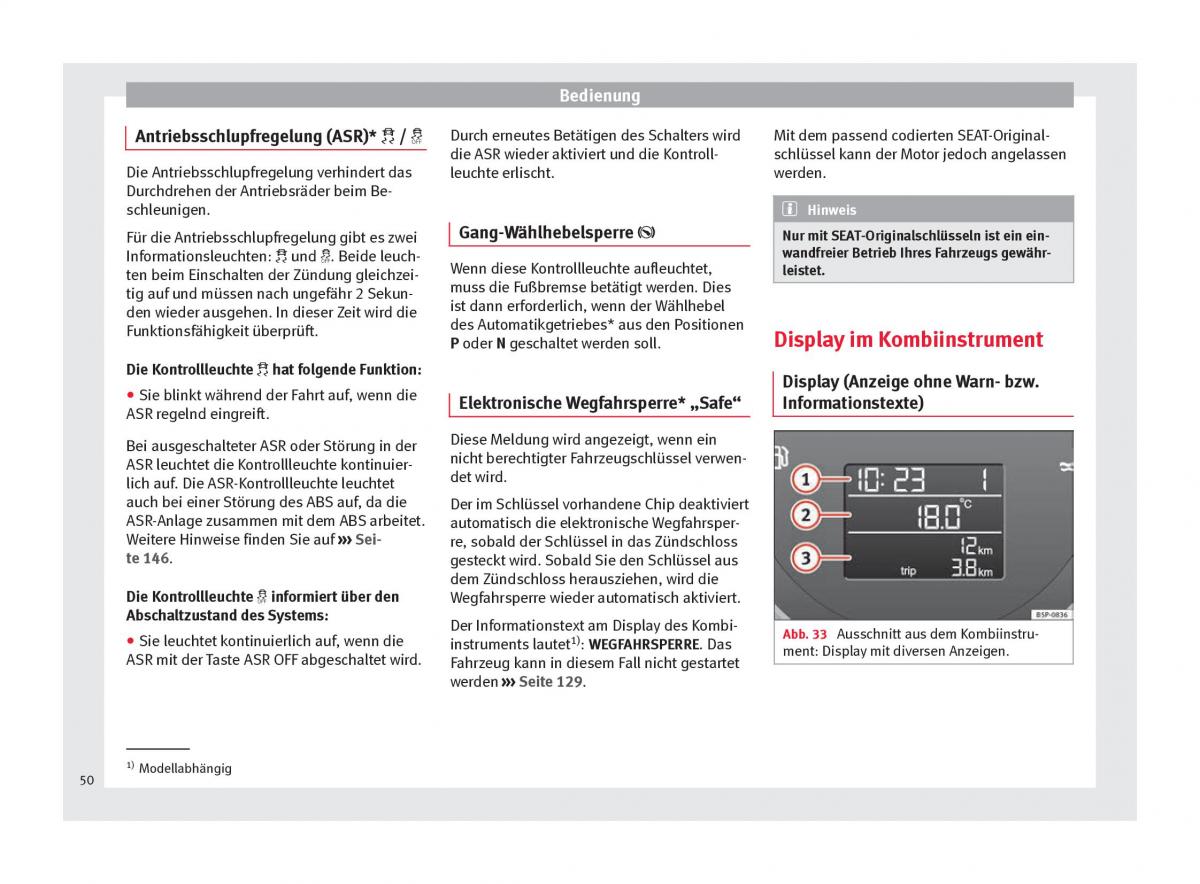 Seat Altea Handbuch / page 52