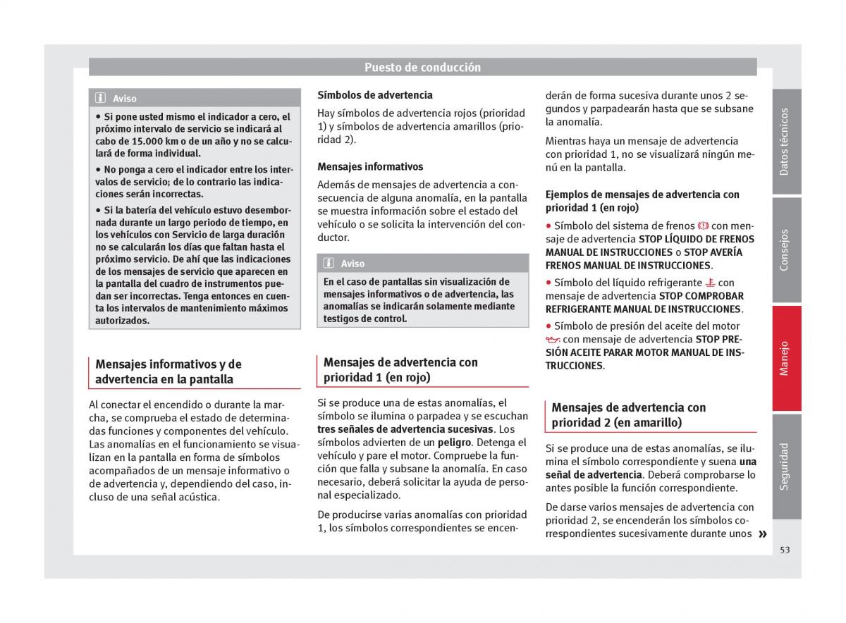 Seat Altea manual del propietario / page 55