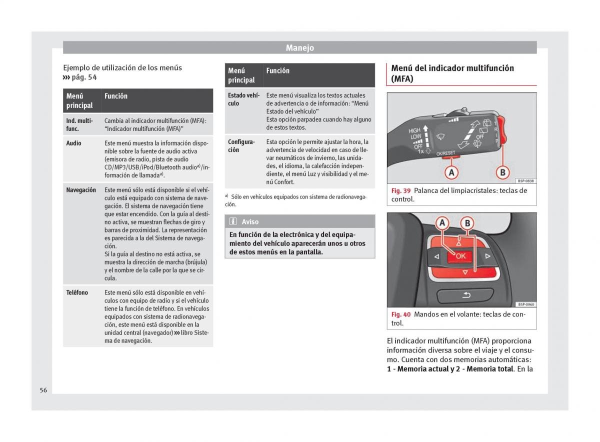 Seat Altea manual del propietario / page 58