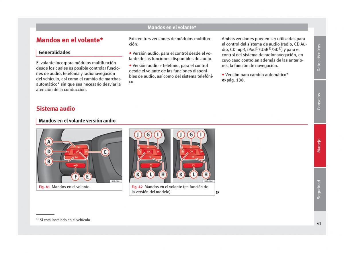 Seat Altea manual del propietario / page 63