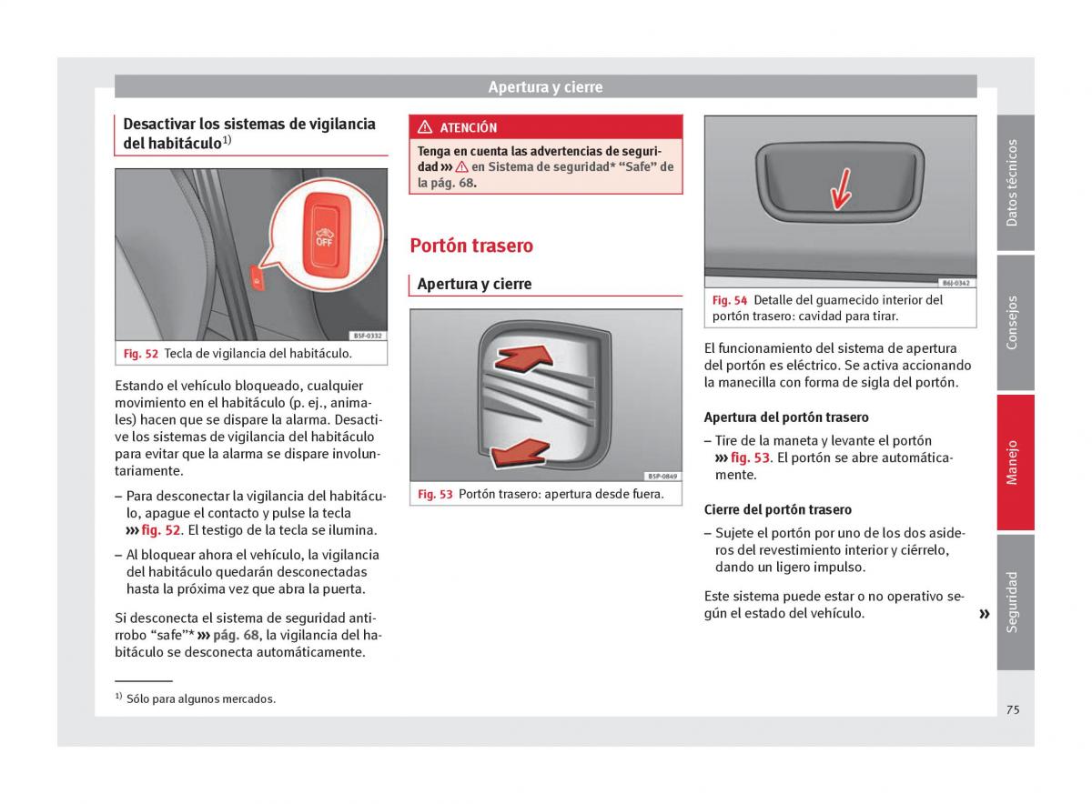 Seat Altea manual del propietario / page 77