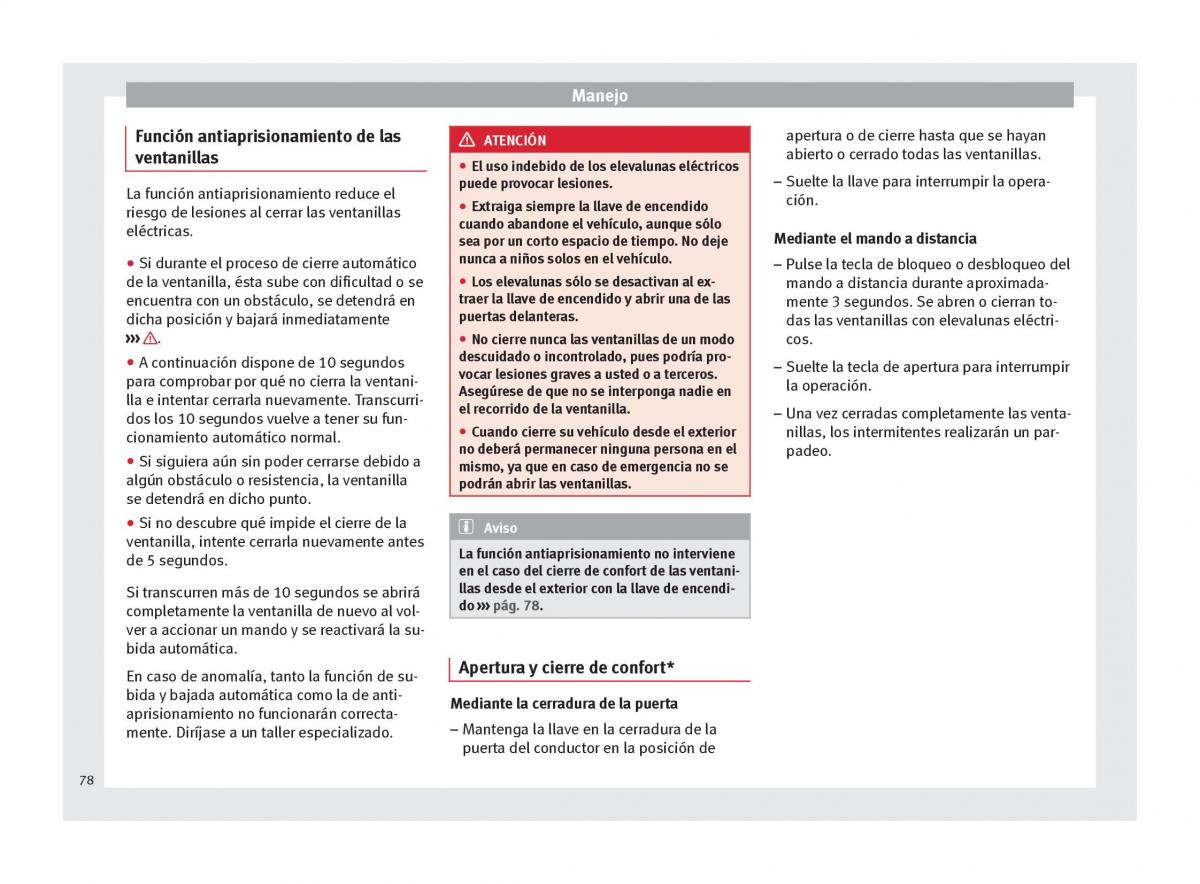 Seat Altea manual del propietario / page 80