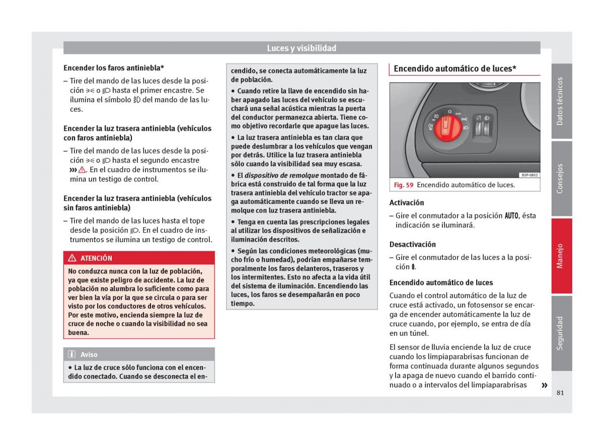 Seat Altea manual del propietario / page 83