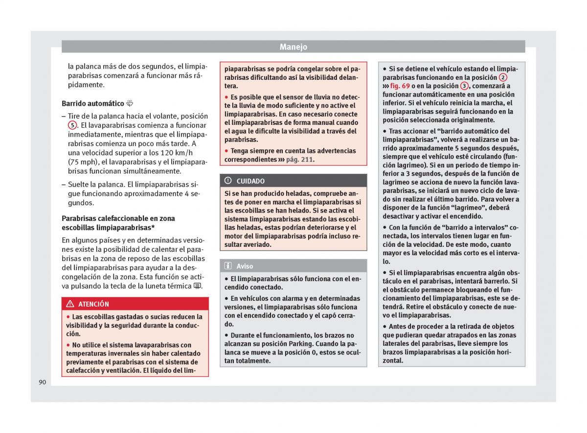 Seat Altea manual del propietario / page 92