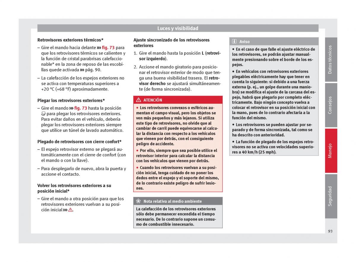 Seat Altea manual del propietario / page 95