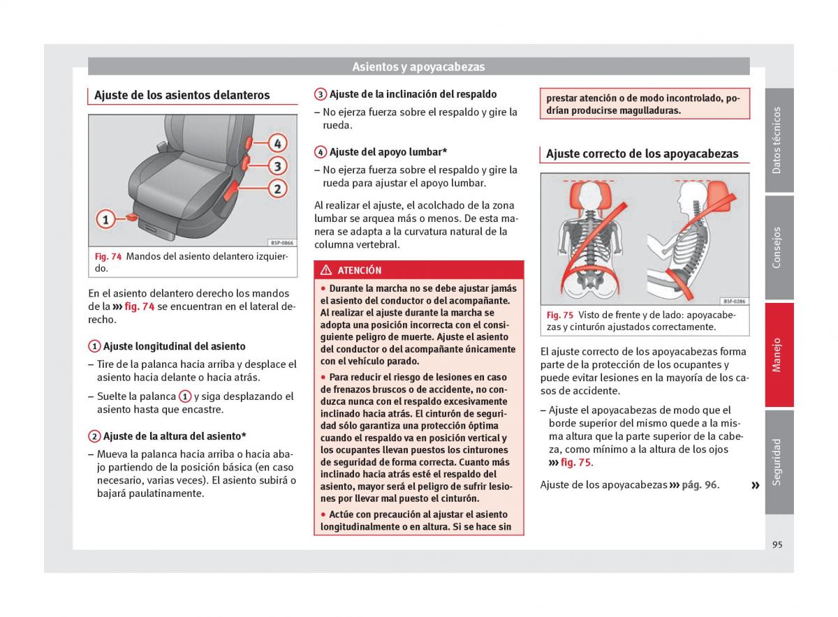 Seat Altea manual del propietario / page 97