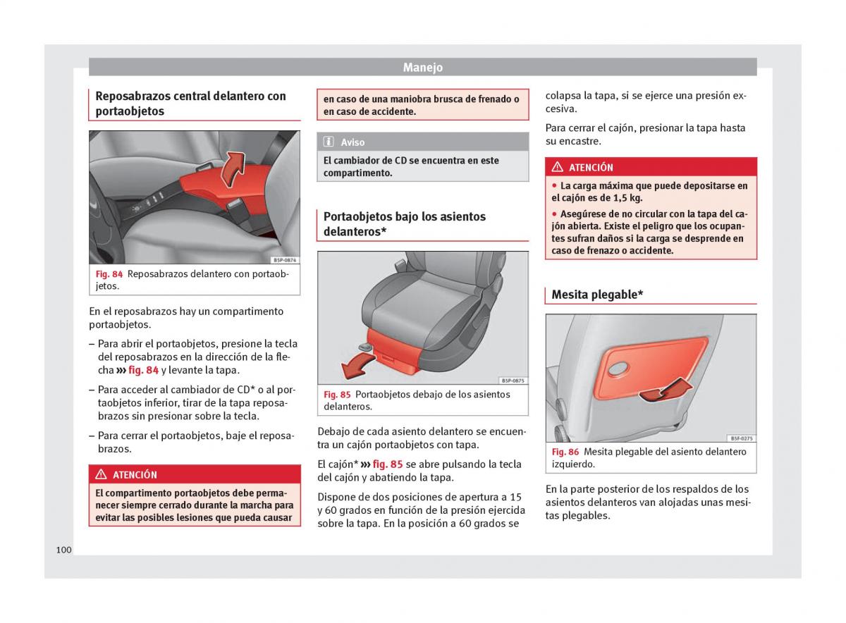 Seat Altea manual del propietario / page 102