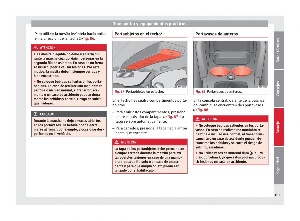 Seat Altea manual del propietario / page 103