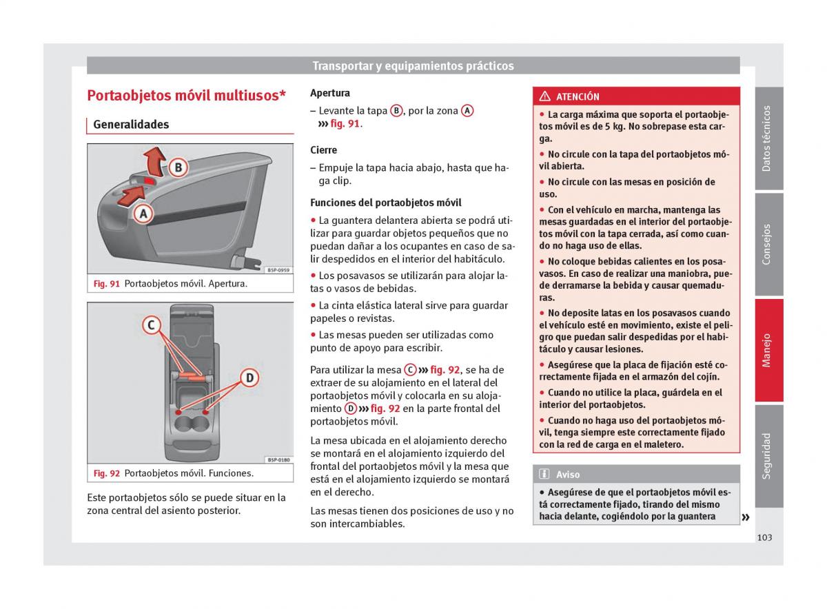 Seat Altea manual del propietario / page 105