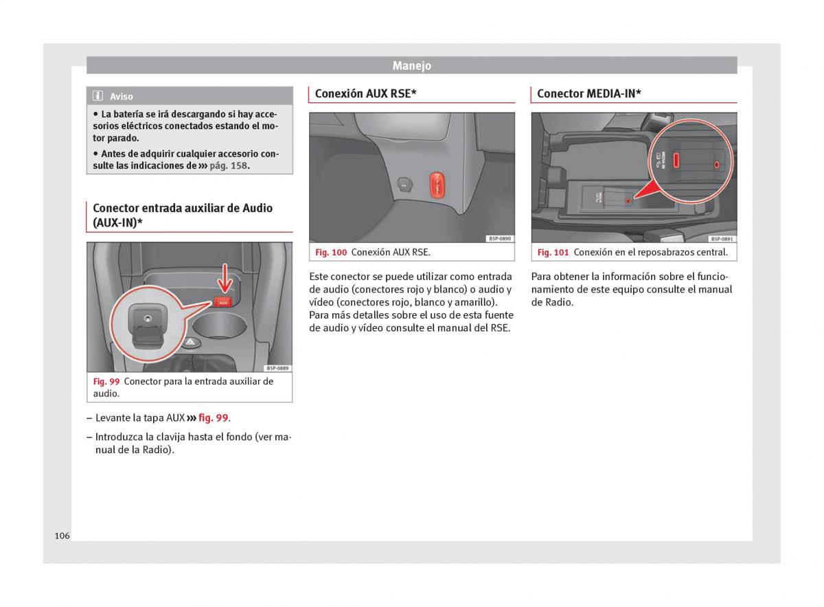 Seat Altea manual del propietario / page 108