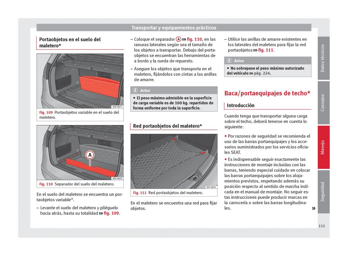 Seat Altea manual del propietario / page 113