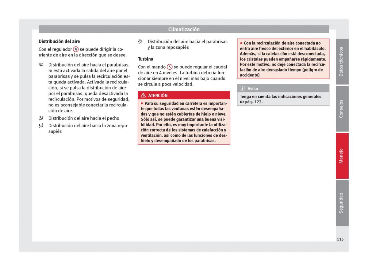 Seat Altea manual del propietario / page 117