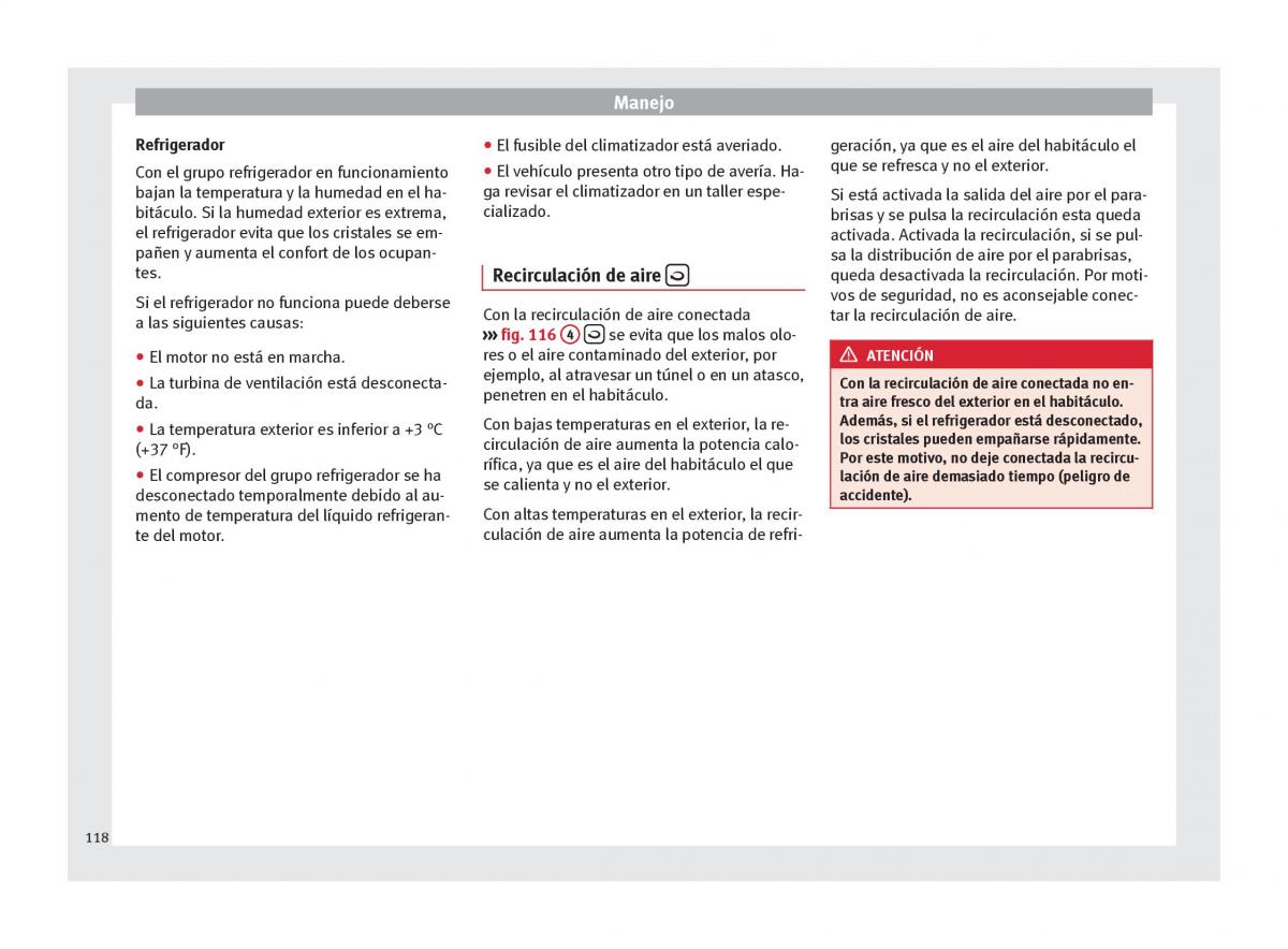 Seat Altea manual del propietario / page 120