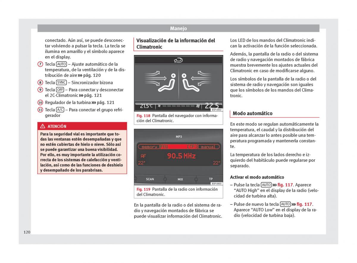 Seat Altea manual del propietario / page 122