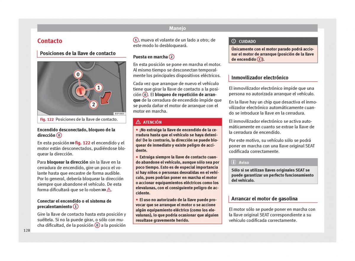 Seat Altea manual del propietario / page 130