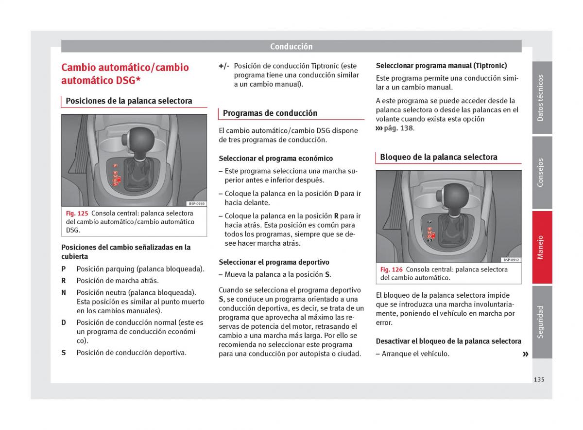 Seat Altea manual del propietario / page 137