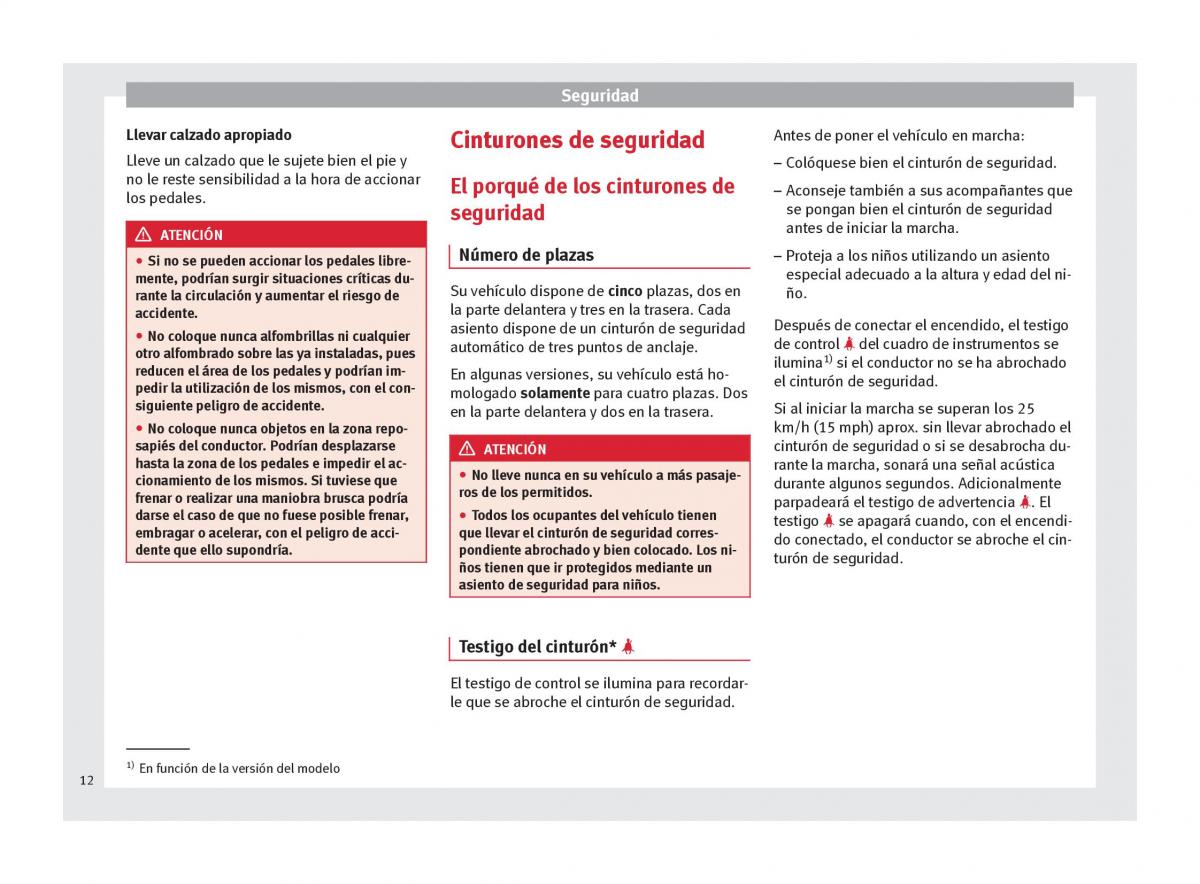 Seat Altea manual del propietario / page 14