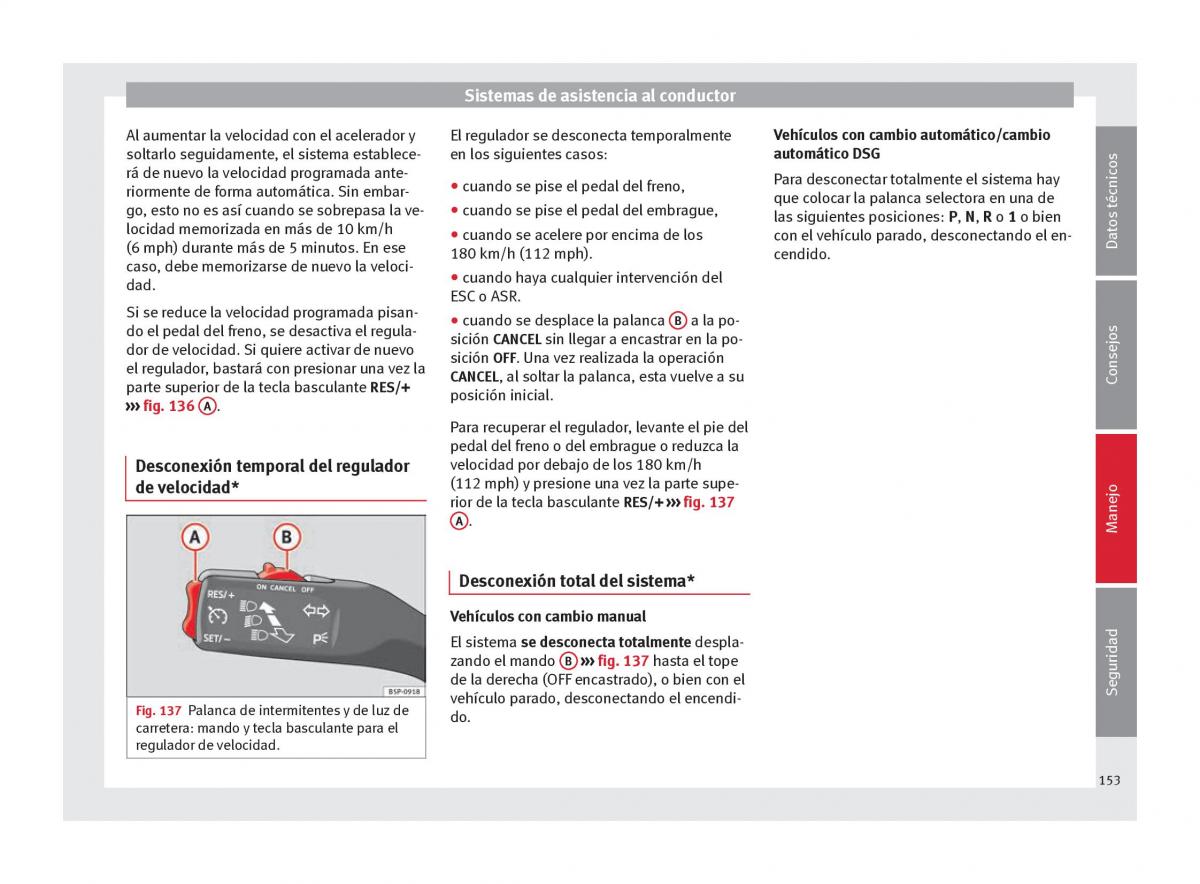 Seat Altea manual del propietario / page 155