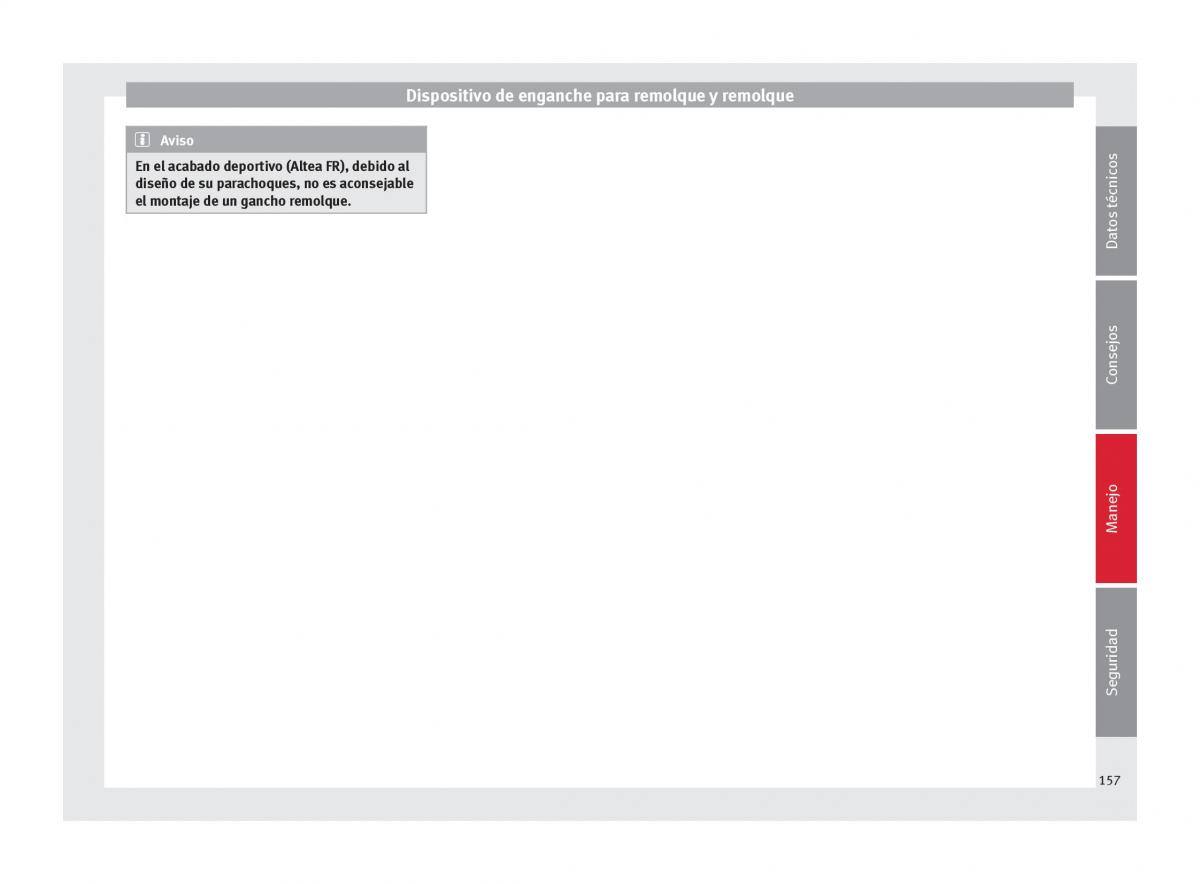 Seat Altea manual del propietario / page 159