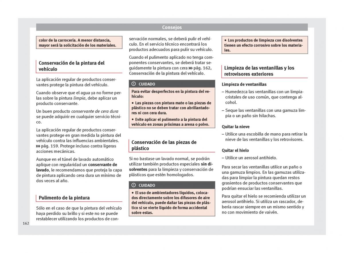 Seat Altea manual del propietario / page 164