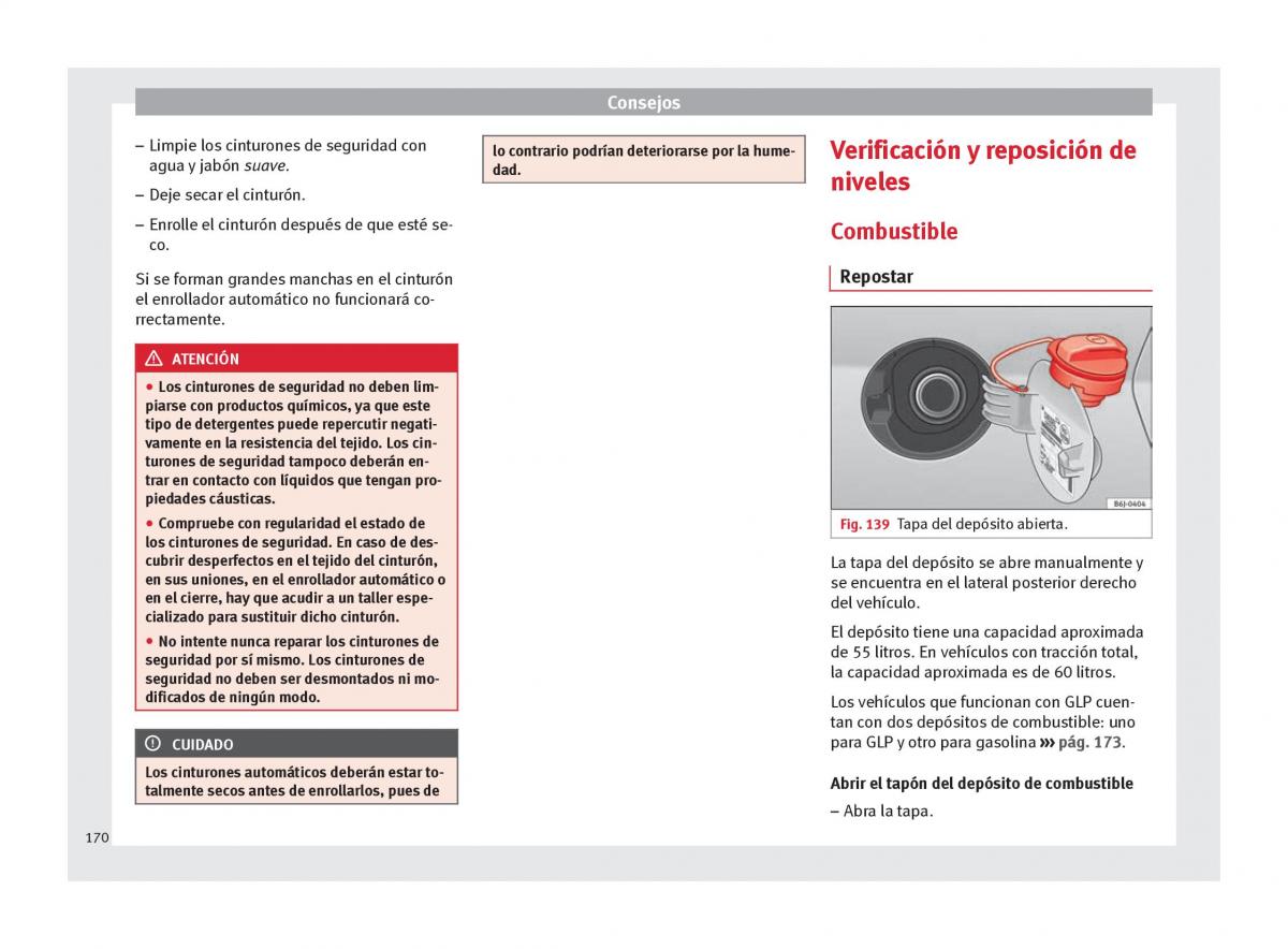 Seat Altea manual del propietario / page 172