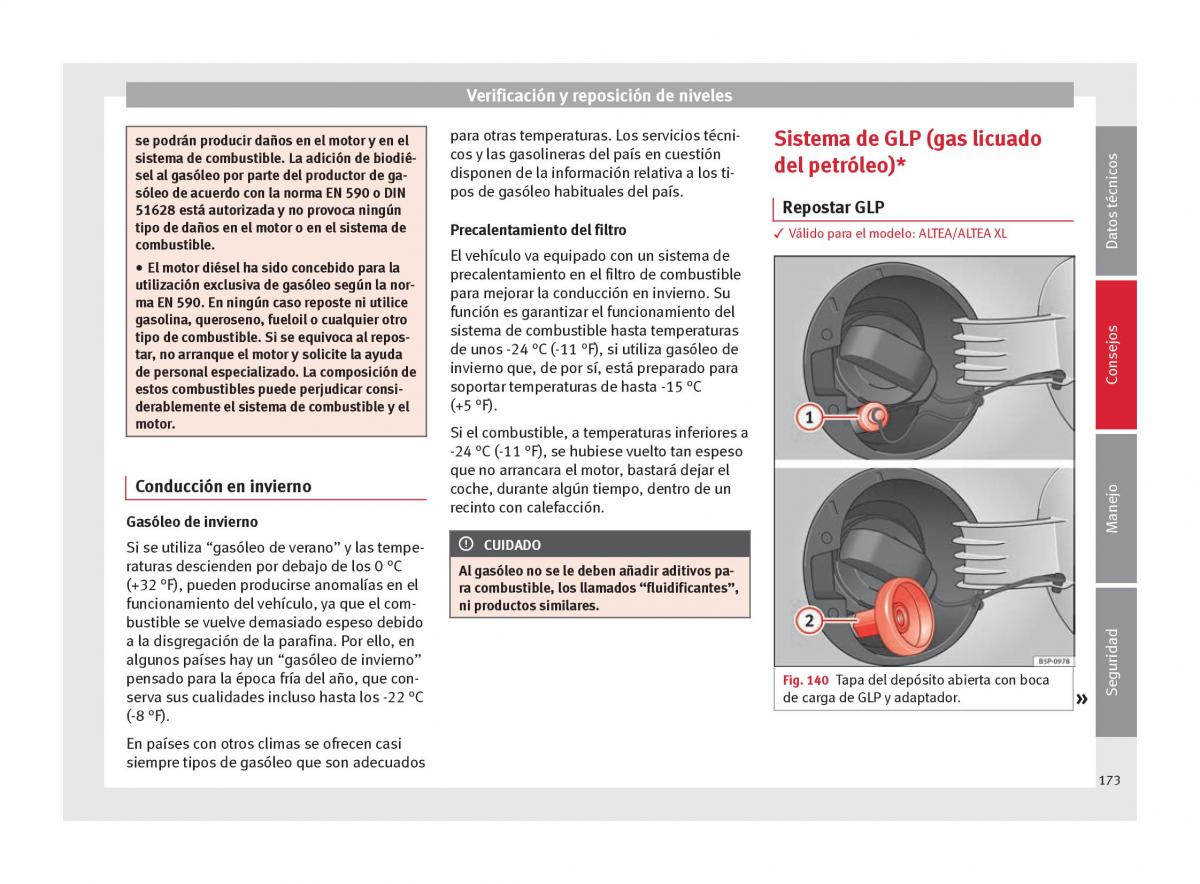 Seat Altea manual del propietario / page 175