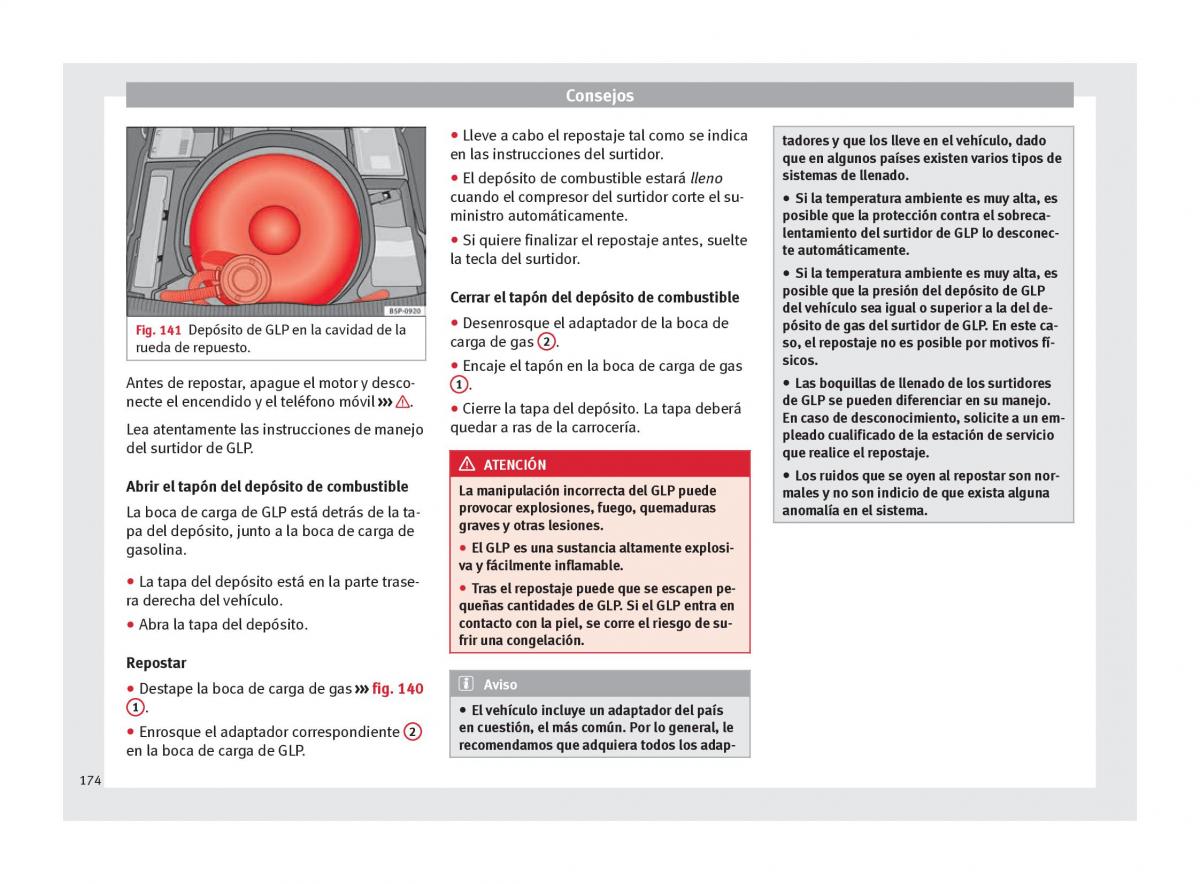 Seat Altea manual del propietario / page 176