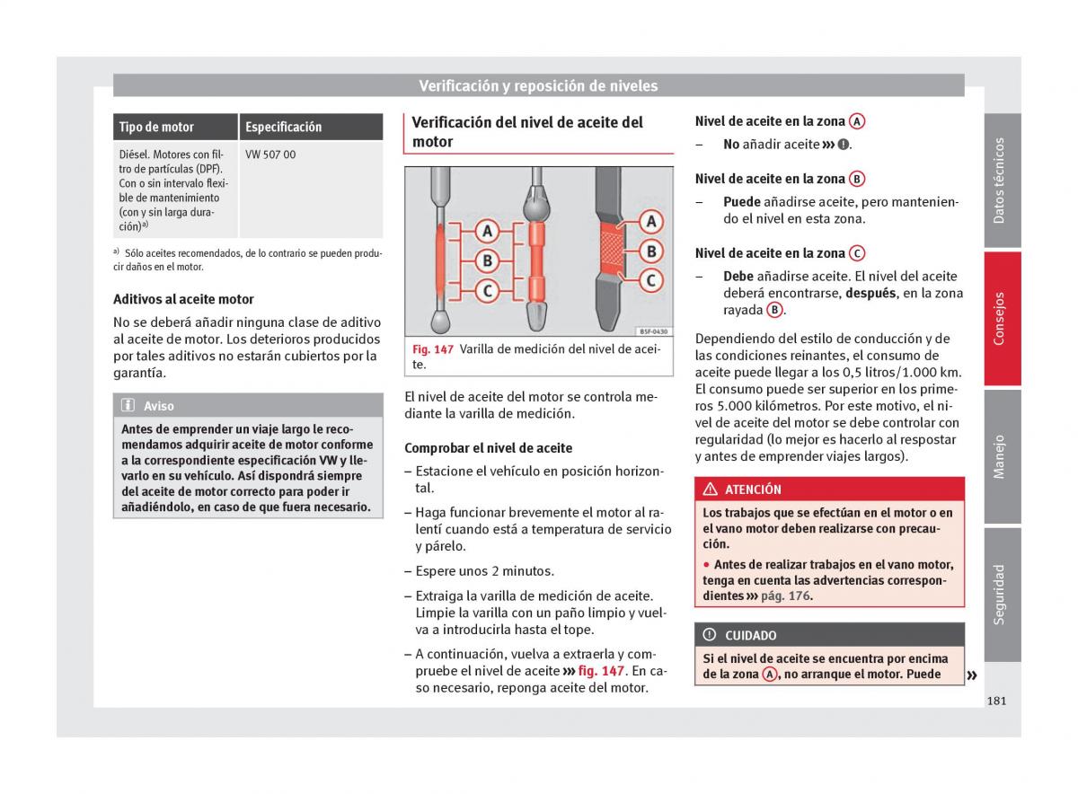 Seat Altea manual del propietario / page 183