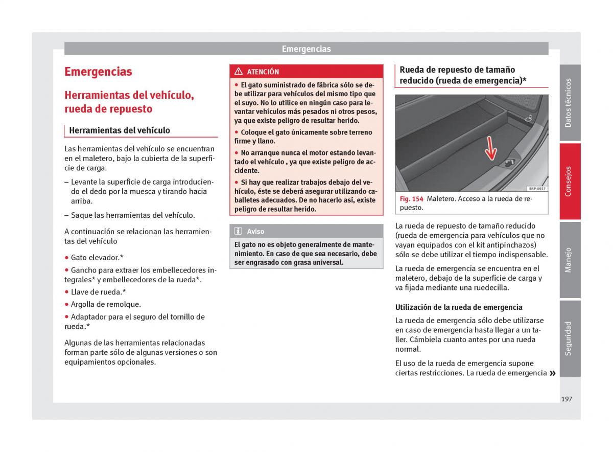 Seat Altea manual del propietario / page 199