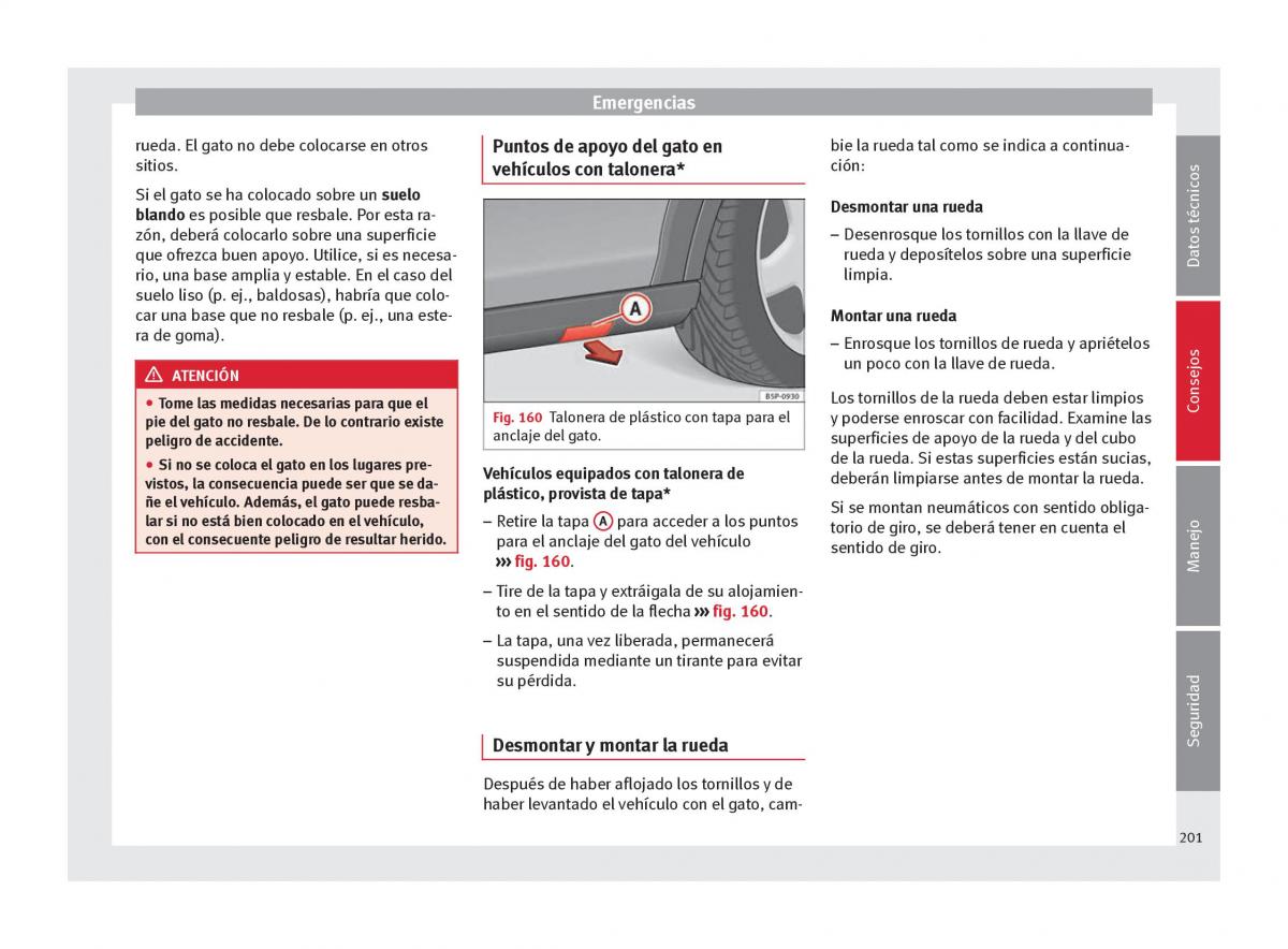 Seat Altea manual del propietario / page 203