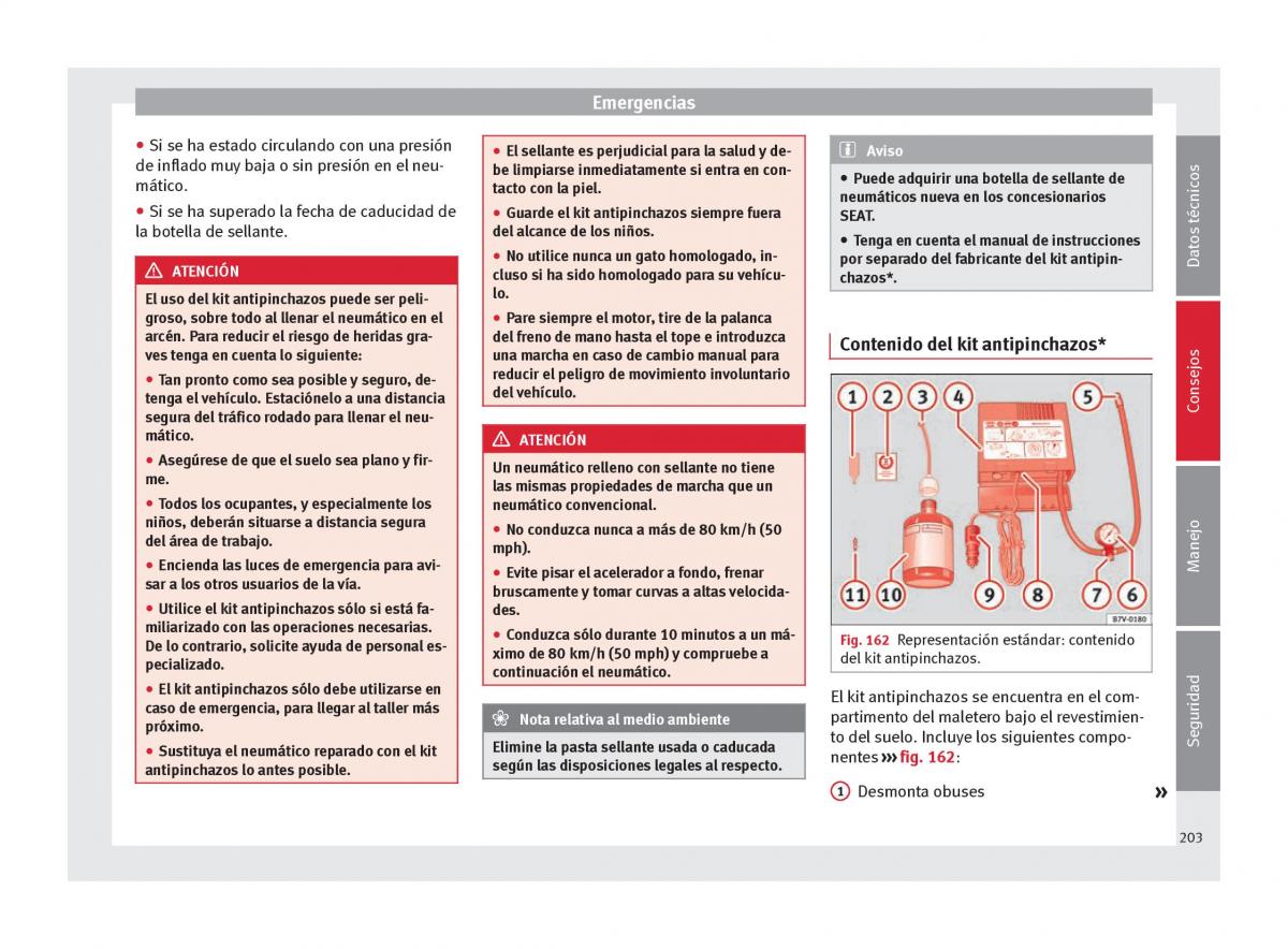 Seat Altea manual del propietario / page 205