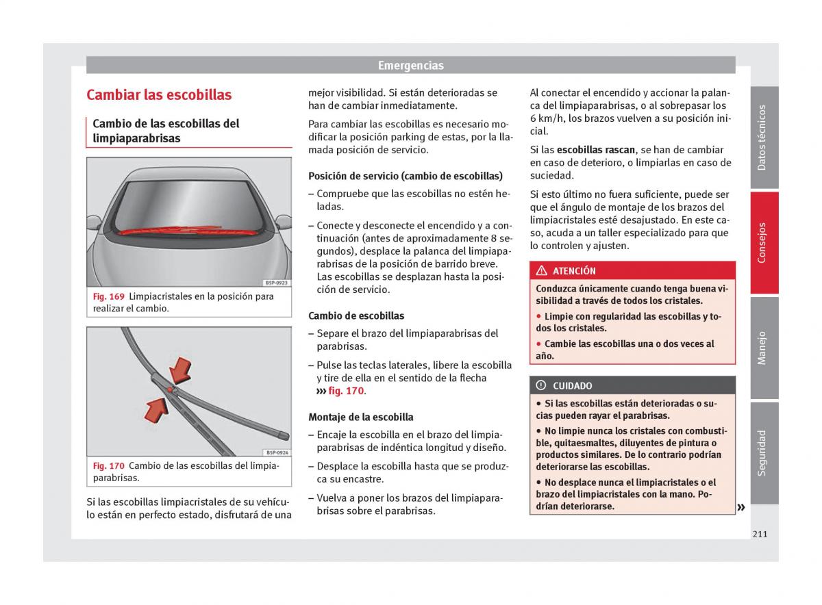 Seat Altea manual del propietario / page 213