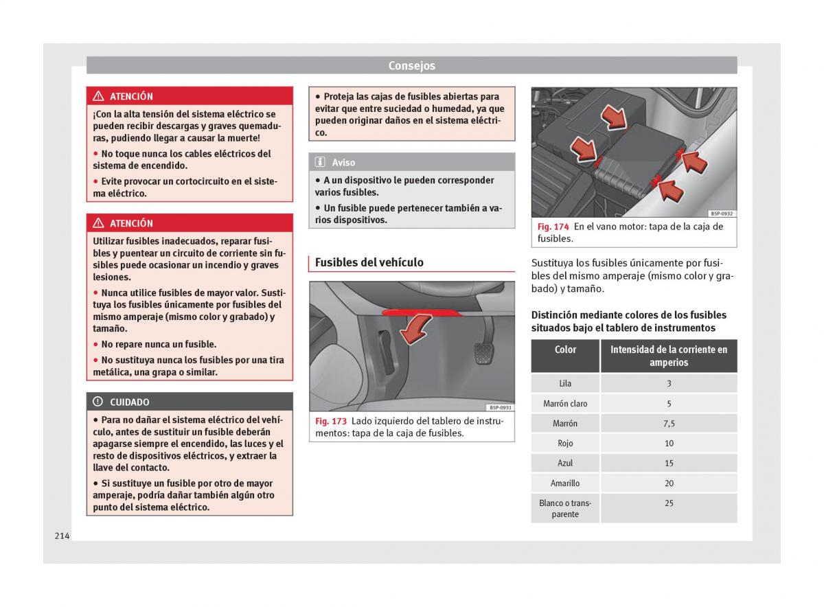 Seat Altea manual del propietario / page 216