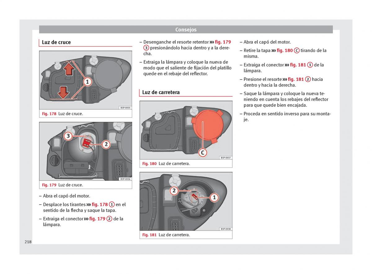 Seat Altea manual del propietario / page 220