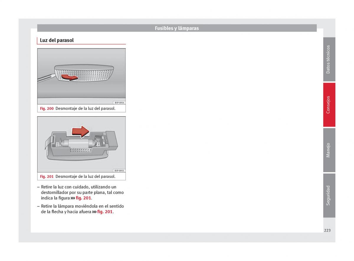 Seat Altea manual del propietario / page 225